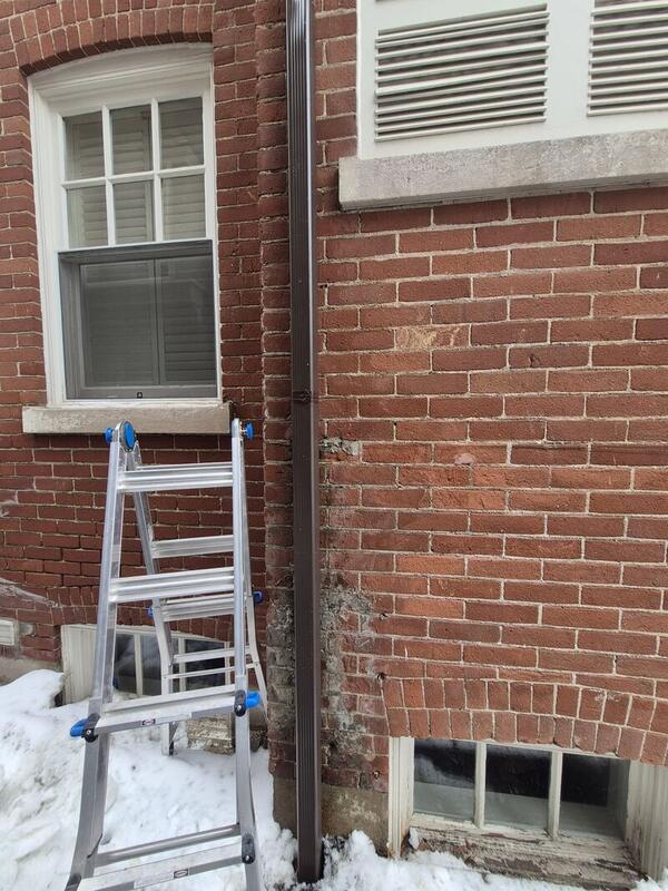 Downspout replacement — after