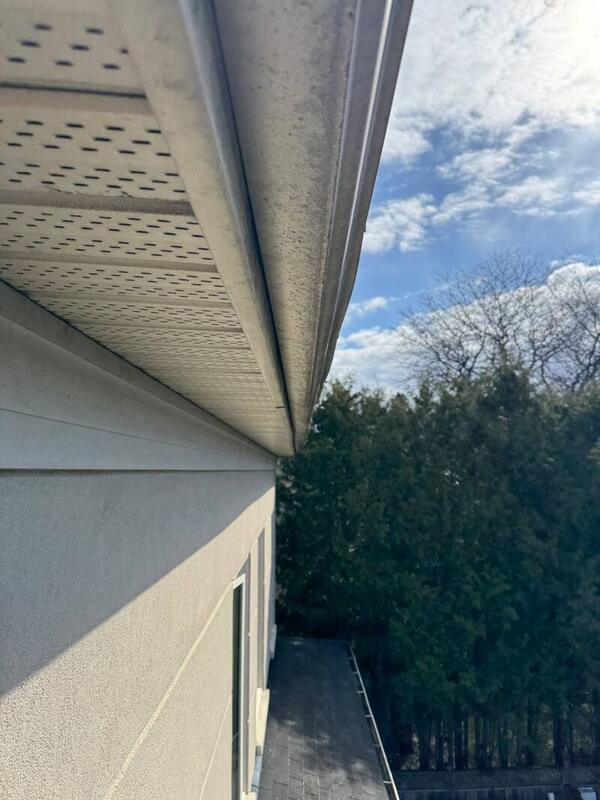 Gutter face cleaning — after